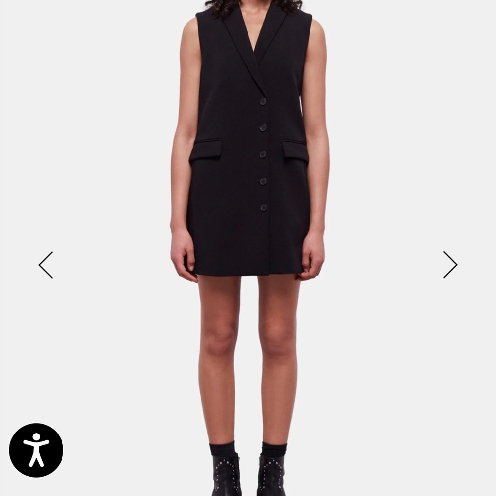 Short Black Sleeveless crepe kooples Dress